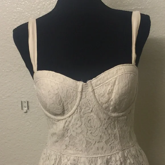 Abercrombie Iory corset boned lace adjustable strap mini dress - Picture 2 of 8